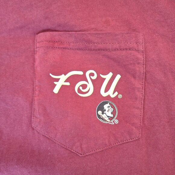 Champion Florida State Long Sleeve POCKET Tee XXL Garnet Red Seminoles T-Shirt - Picture 8 of 12